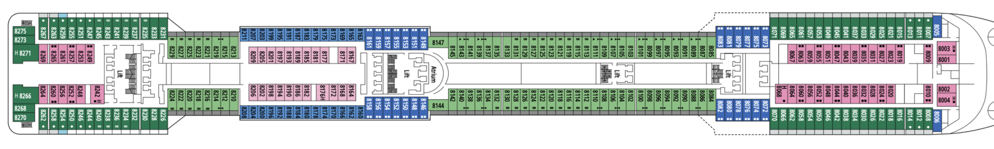 Deck 8 - Artemide plan
